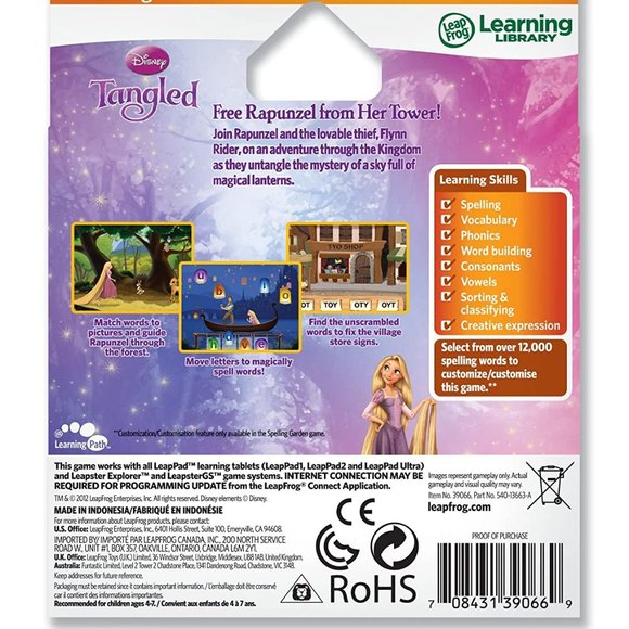 LeapFrog Disney Tangled Learning Game (for LeapPad Tablets and LeapsterGS) NWT! - Picture 4 of 9